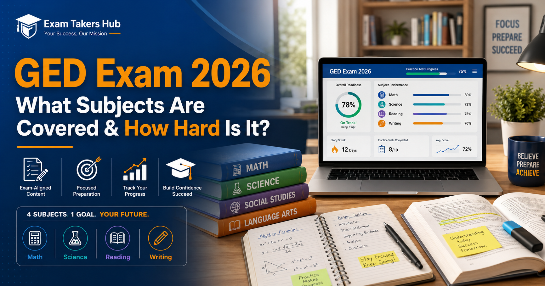 GED Exam 2026: Subjects Covered and Difficulty